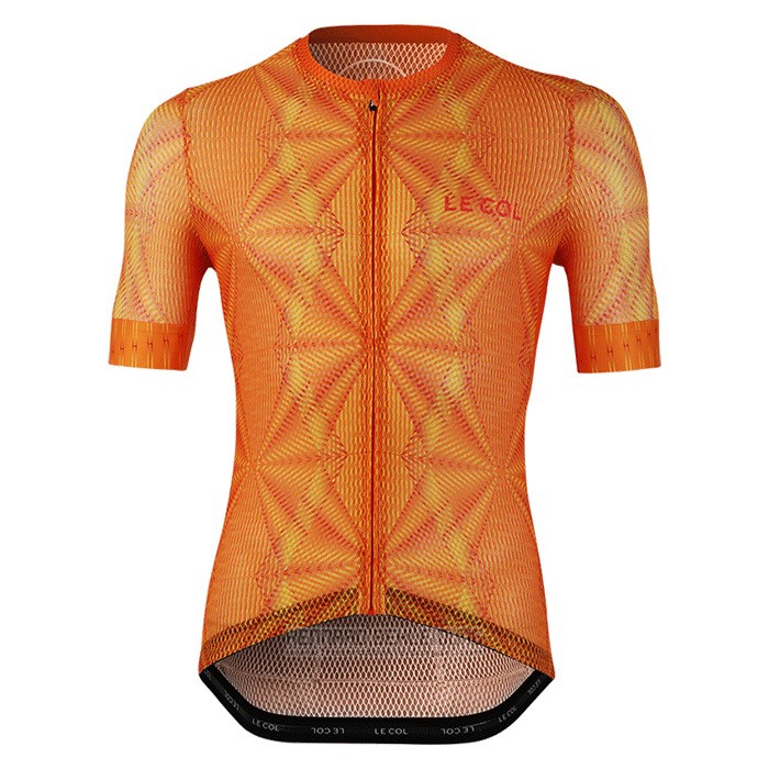 2020 Fahrradbekleidung Le Col Orange Trikot Kurzarm und Tragerhose - zum Schließen ins Bild klicken